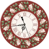 Настенные часы Розарий 30x30 см Без бренда Charme GCL 1197-R LM