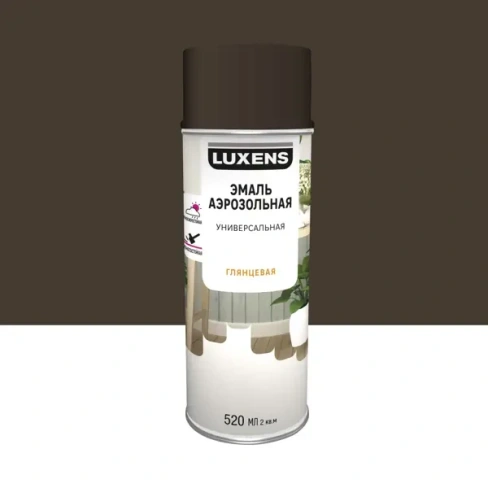 Эмаль аэрозольная декоративная Luxens глянцевая цвет шоколадно-коричневый 520 мл LUXENS None