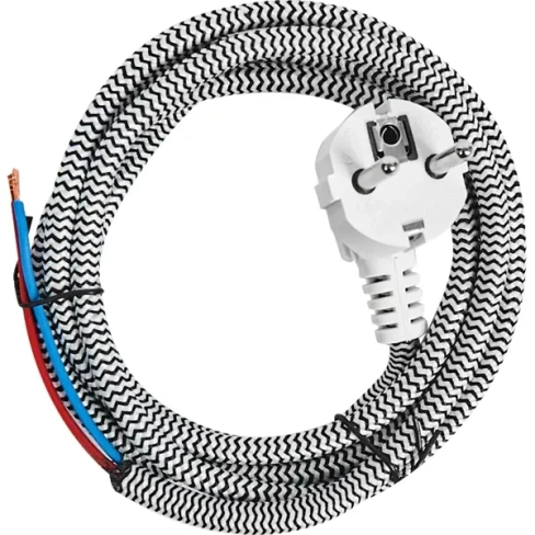 Шнур сетевой Oxion с заземлением 3х1 мм 2 м 16 А цвет серый OXION сетевой шнур с вилкой