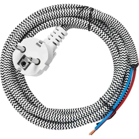Шнур сетевой Oxion с заземлением 3x1.5 мм 2 м 2 м 16 А цвет серый OXION сетевой шнур с вилкой
