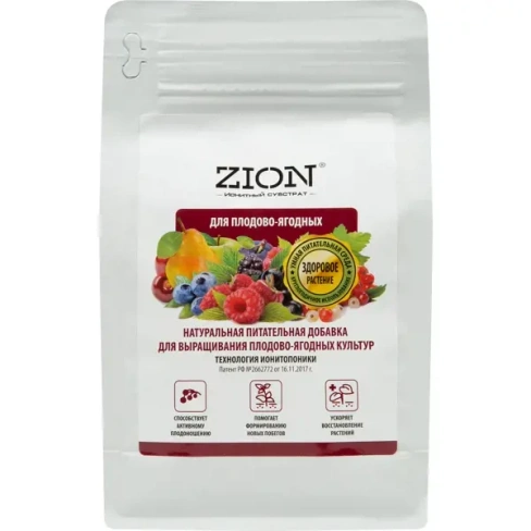 Субстрат Zion ионный для плодово-ягодных 600г ZION Ионитный субстрат ЦИОН для плодово-ягодн