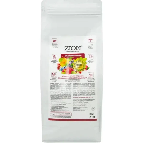 Субстрат Zion ионный для плодово-ягодных 2.1кг ZION Ионитный субстрат ЦИОН для плодово-ягодн