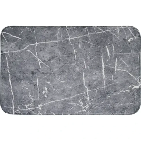 Коврик для ванной комнаты Swensa Marble 80x50 см цвет тёмно-серый SWENSA - Marble