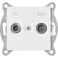 ТВ-розетка оконечная встраиваемая Gusi Electric Ugra без заземления цвет белый GUSI ELECTRIC розетка TV SAT