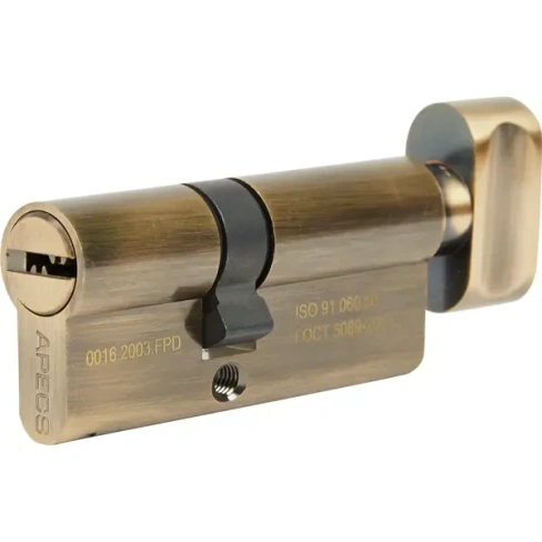 Цилиндровые механизмы Apecs Pro LM-70(30/40C)-C-AB 70 мм, ключ/вертушка, цвет бронза APECS SM