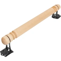 Ручка-скоба банная резная деревянная без покрытия 300 мм Без бренда