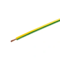 Кабель Камкабель ПУГВНГ(А)-LS 1x6 мм на отрез цвет желто-зеленый КАМКАБЕЛЬ Провод