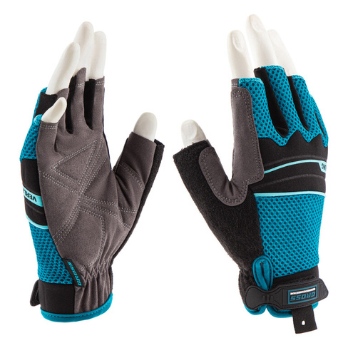 Перчатки комбинированные облегченные, открытые пальцы, AKTIV, XL Gross GROSS