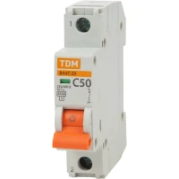 Автоматический выключатель TDM Electric ВА47-29 1P C50 А 4.5 кА SQ0206-0079 TDM ELECTRIC