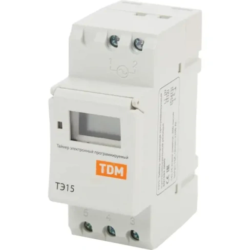 Таймер электронный TDM Electric ТЭ15-1мин/7дн-16on/off-16А-DIN TDM ELECTRIC