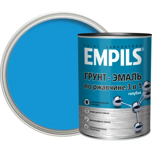 Грунт-эмаль по ржавчине 3 в 1 Empils PL гладкая цвет голубой 0.9 кг EMPILS None