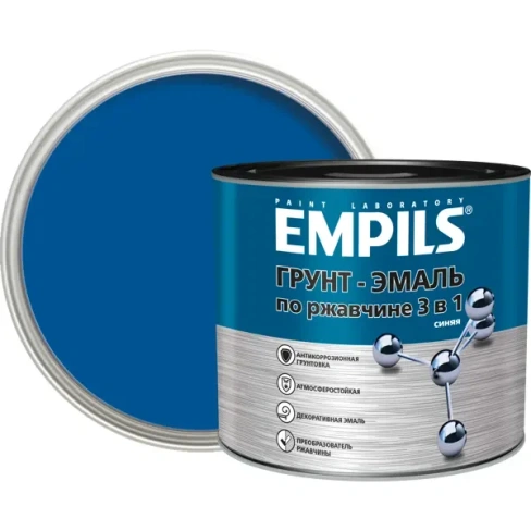 Грунт-эмаль по ржавчине 3 в 1 Empils PL гладкая цвет синий 2.7 кг EMPILS None