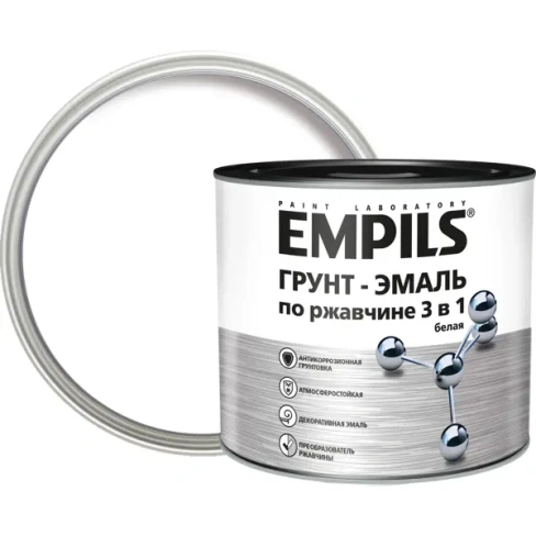 Грунт-эмаль по ржавчине 3 в 1 Empils PL цвет белый 2.7 кг EMPILS None