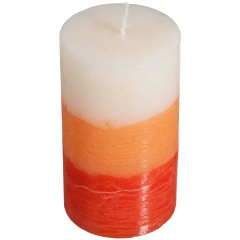 Свеча ароматизированная Акватон оранжевый 60x105 см Без бренда Свеча столбик аромат.3-х цветный