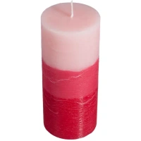 Свеча ароматизированная Коралловый красный 60x135 см Без бренда Свеча столбик аромат.3-х цветный