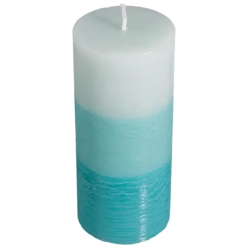 Свеча ароматизированная Морской синий 60x135 см Без бренда Свеча столбик аромат.3-х цветный