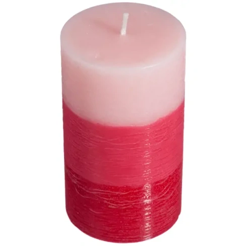 Свеча ароматизированная Коралловый красный 60x105 см Без бренда Свеча столбик аромат.3-х цветный