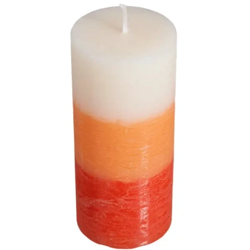 Свеча ароматизированная Акватон оранжевый 60x135 см Без бренда Свеча столбик аромат.3-х цветный