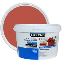 Эмаль Luxens акриловая полуматовая цвет коралловый 2.5 кг LUXENS None