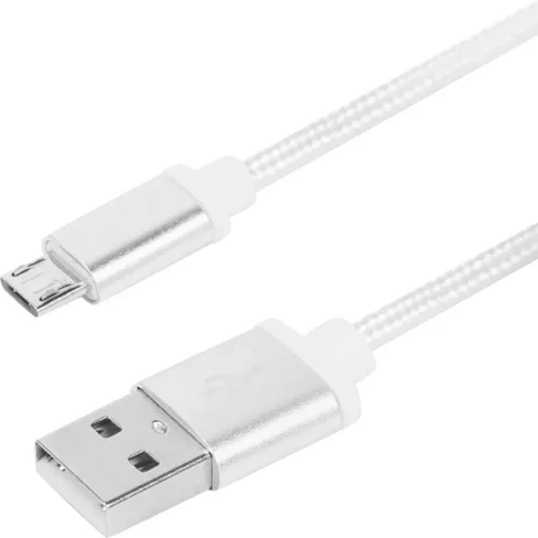 Кабель Oxion USB-micro USB 1.3 м 2 A цвет белый OXION microUSB