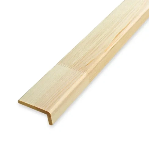 Уголок плоский деревянный сращенный разнобокий 18x40x1000 мм Сосна Экстра АРЕЛАН разнобокий 18х40 мм