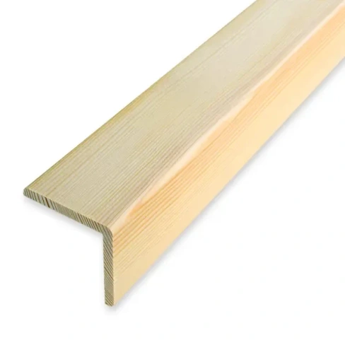 Уголок плоский деревянный сращенный равнобокий 50x50x1000 мм Сосна Экстра АРЕЛАН равнобокий 50х50 мм