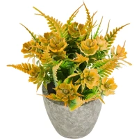 Искусственное растение декоративно-лиственное 8x8 см оранжевый ПВХ Без бренда MOD_201260