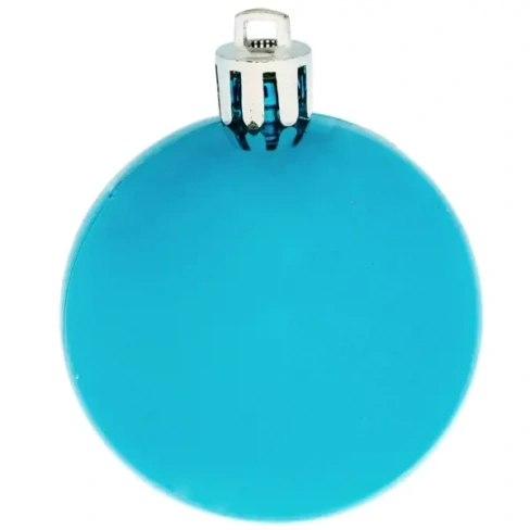Елочный шар ø5 см пластик голубой Без бренда None
