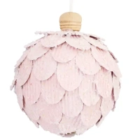 Елочный шар «Лотос» ø8 см пластик розовый Без бренда None