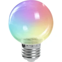 Лампа светодиодная Feron E27 LB-371 220 В 3 Вт шар быстрый регулируемый цвет света RGB FERON None