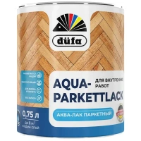 Лак паркетный Dufa Aqua-Parkettlack шелково-матовый прозрачный 0.75 л DUFA None