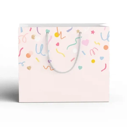 Пакет подарочный Праздник 20x15 см цвет нежно-розовый СИМФОНИЯ Подарочный пакет бумажный
