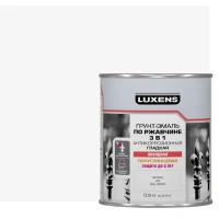 Грунт-эмаль по ржавчине 3 в 1 Luxens цвет белый 0.9 кг LUXENS None