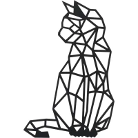 Панно декоративное кошка 45x55 см цвет черный Без бренда Декор ПАННО 45Х55СМ КОШКА 194050