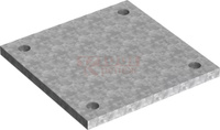 MIB-CDH Опорная пластина под балки для бетона HILTI гоц. сталь, 230x230x15 мм
